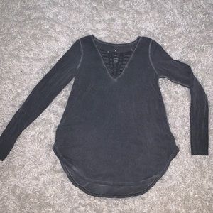 American Eagle Soft & Sexy Knotted Long Sleeve